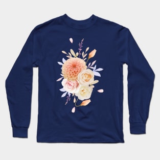 Roses dahlia flower Long Sleeve T-Shirt